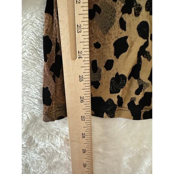 NWT Citiknits Brown Asymmetrical Tunic Top XL Slinky Travelers - Picture 8 of 9